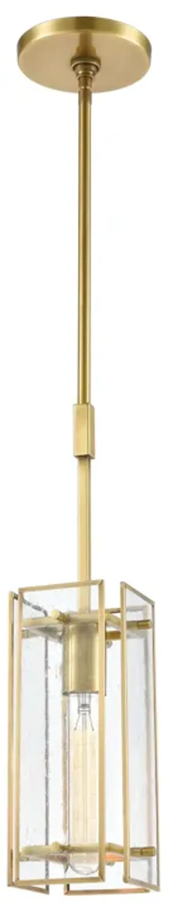 Hyde Park 5" Wide 1-Light Mini Pendant - Satin Brass