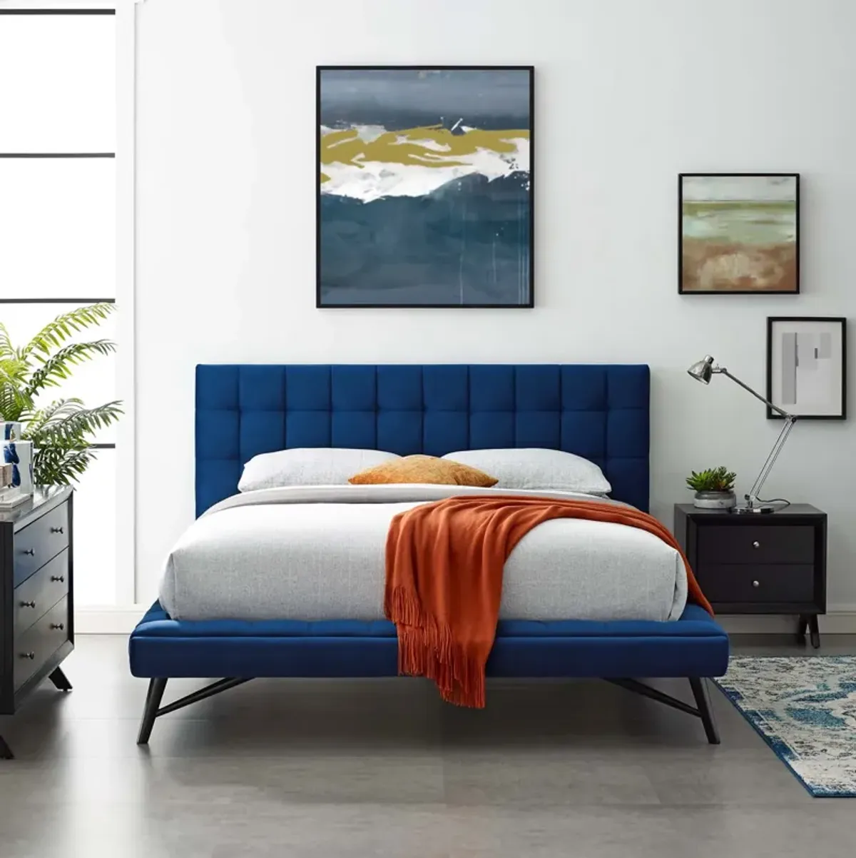 Julia Tufted Performance Platform Bed