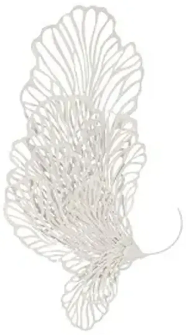 butterfly wall art, white, md