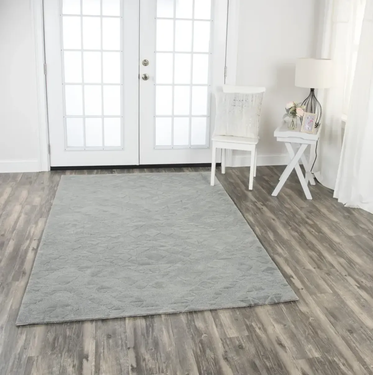 Fifth Avenue Gray Diamond Wool 10' x 13' Rectangle Rug