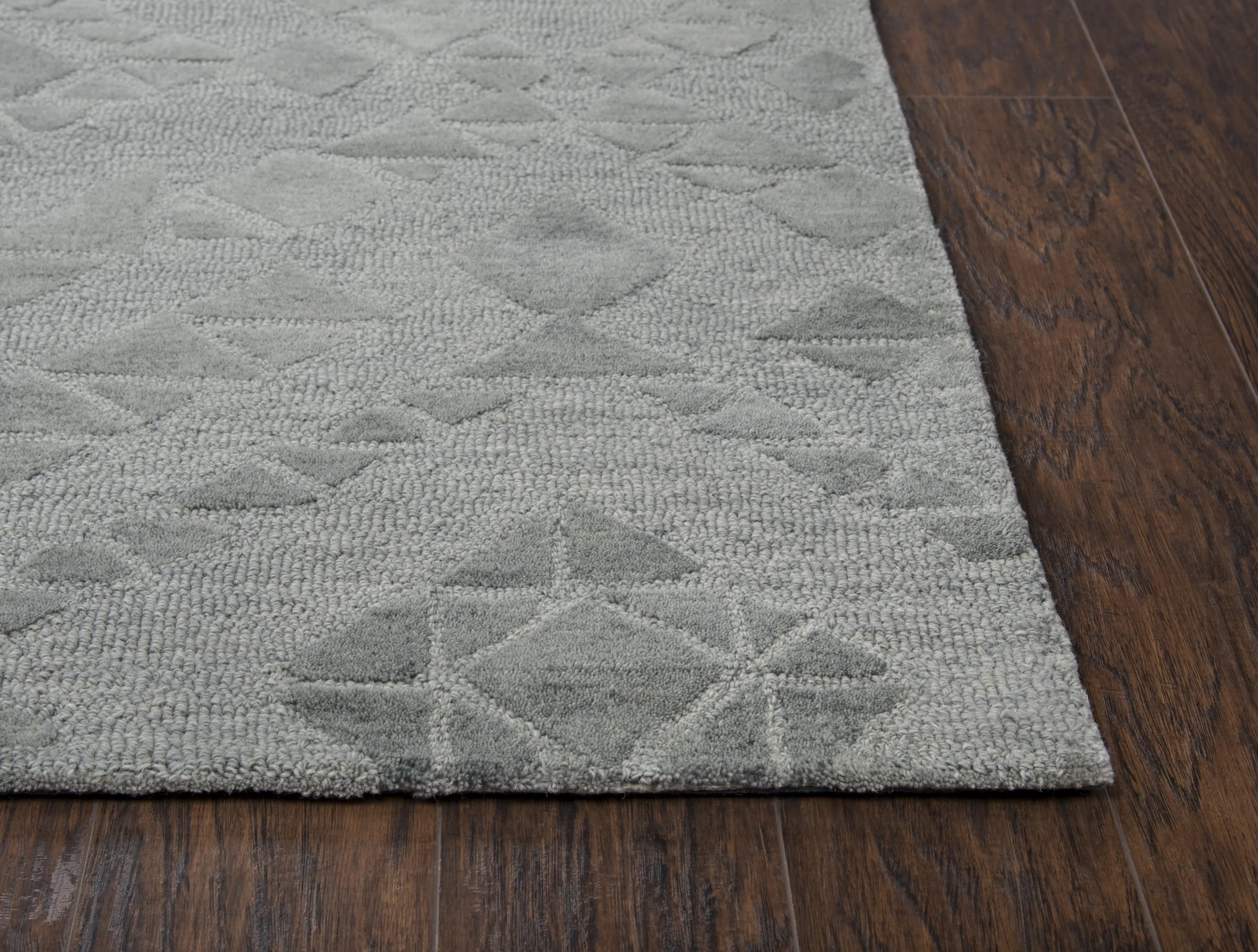 Fifth Avenue Gray Diamond Wool 10' x 13' Rectangle Rug