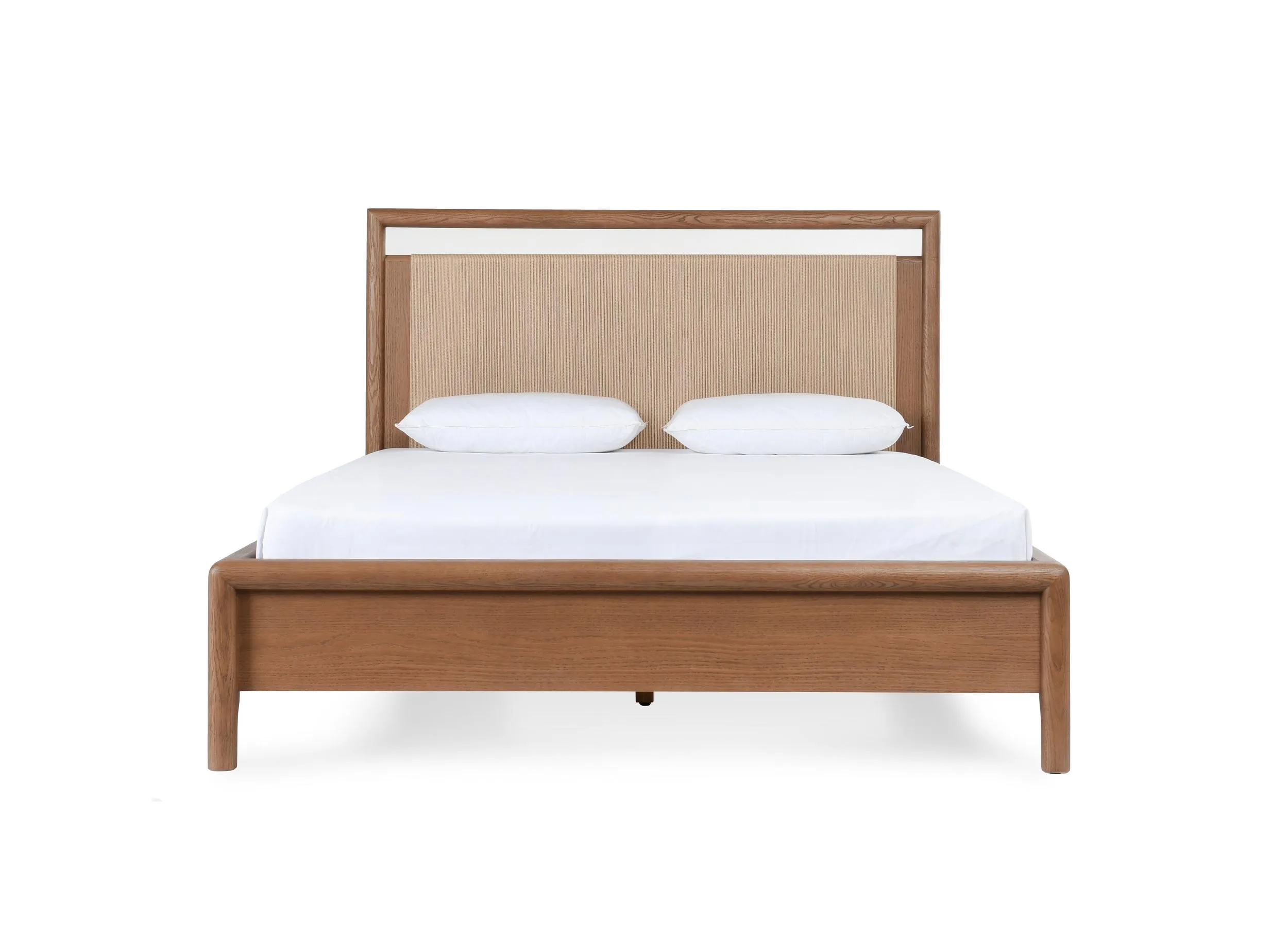 Corda Oak Veneer Eastern King Bed Nut Brown/Natural