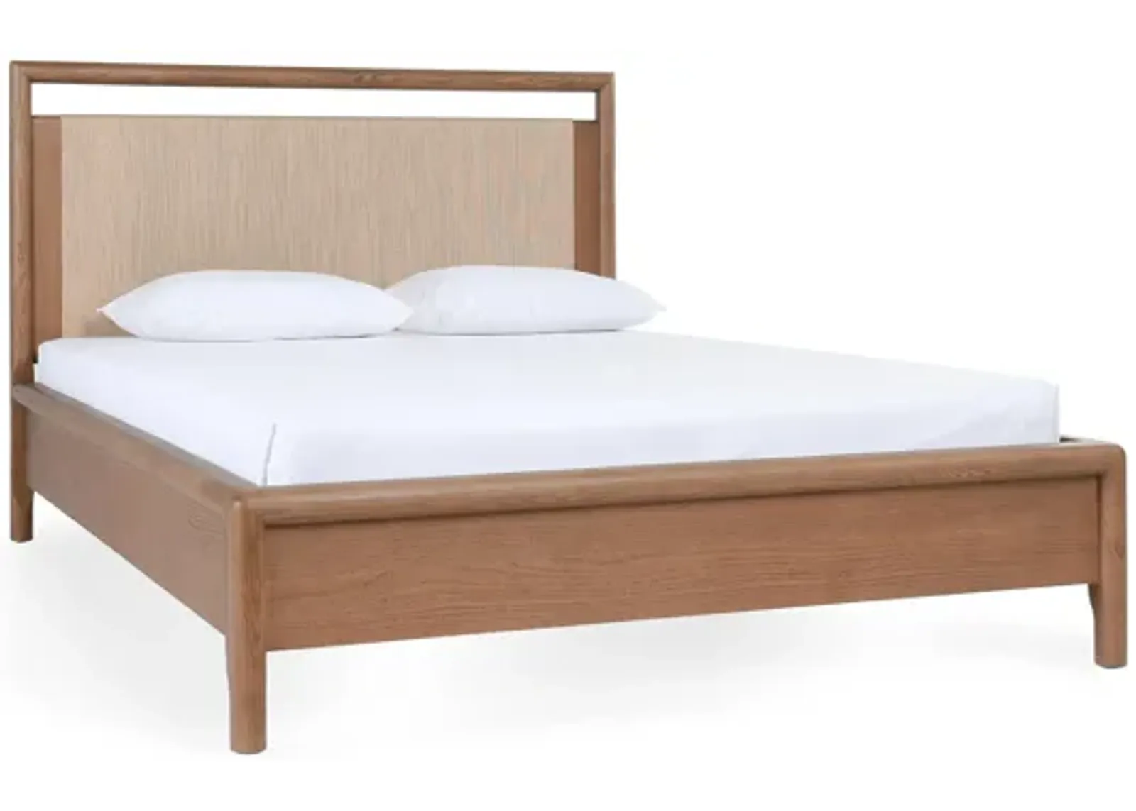 Corda Oak Veneer Eastern King Bed Nut Brown/Natural