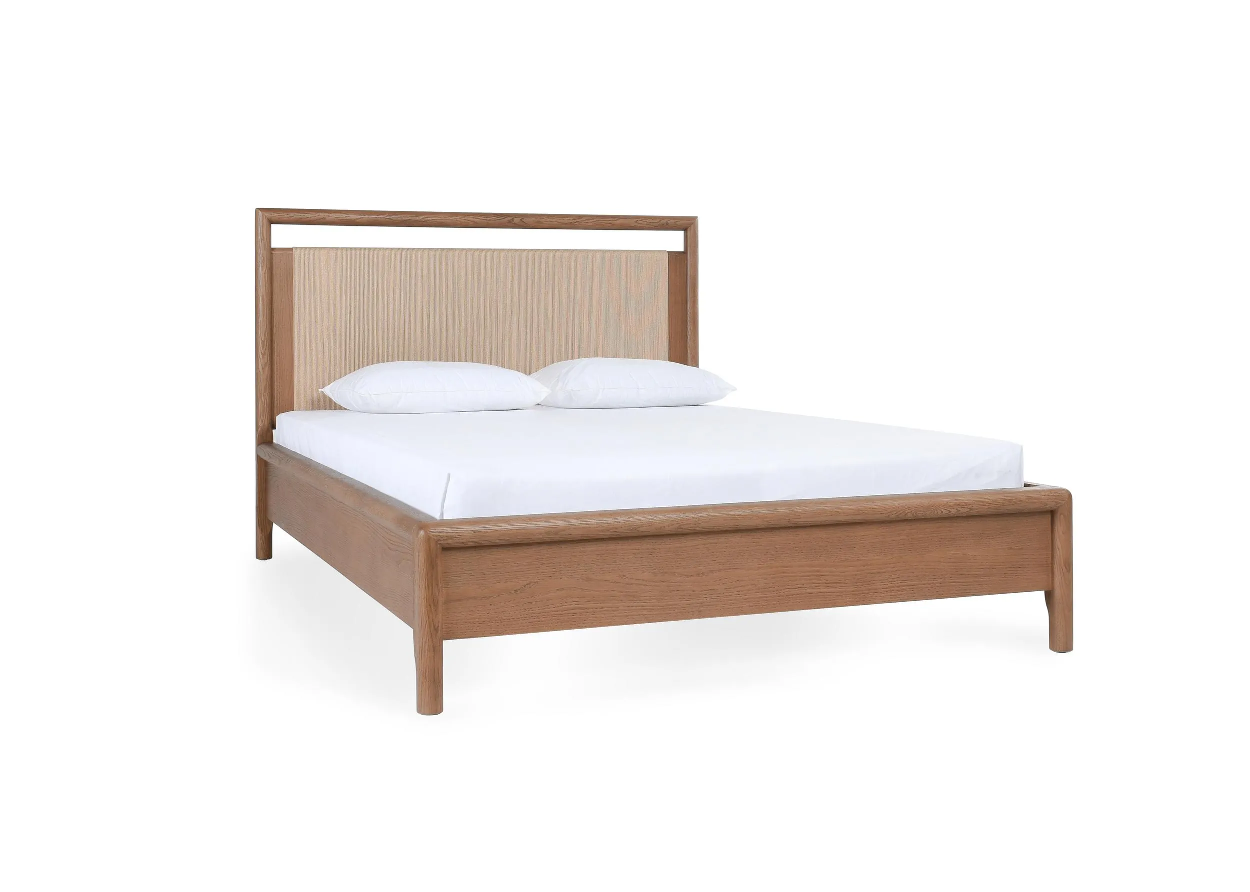 Corda Oak Veneer Eastern King Bed Nut Brown/Natural