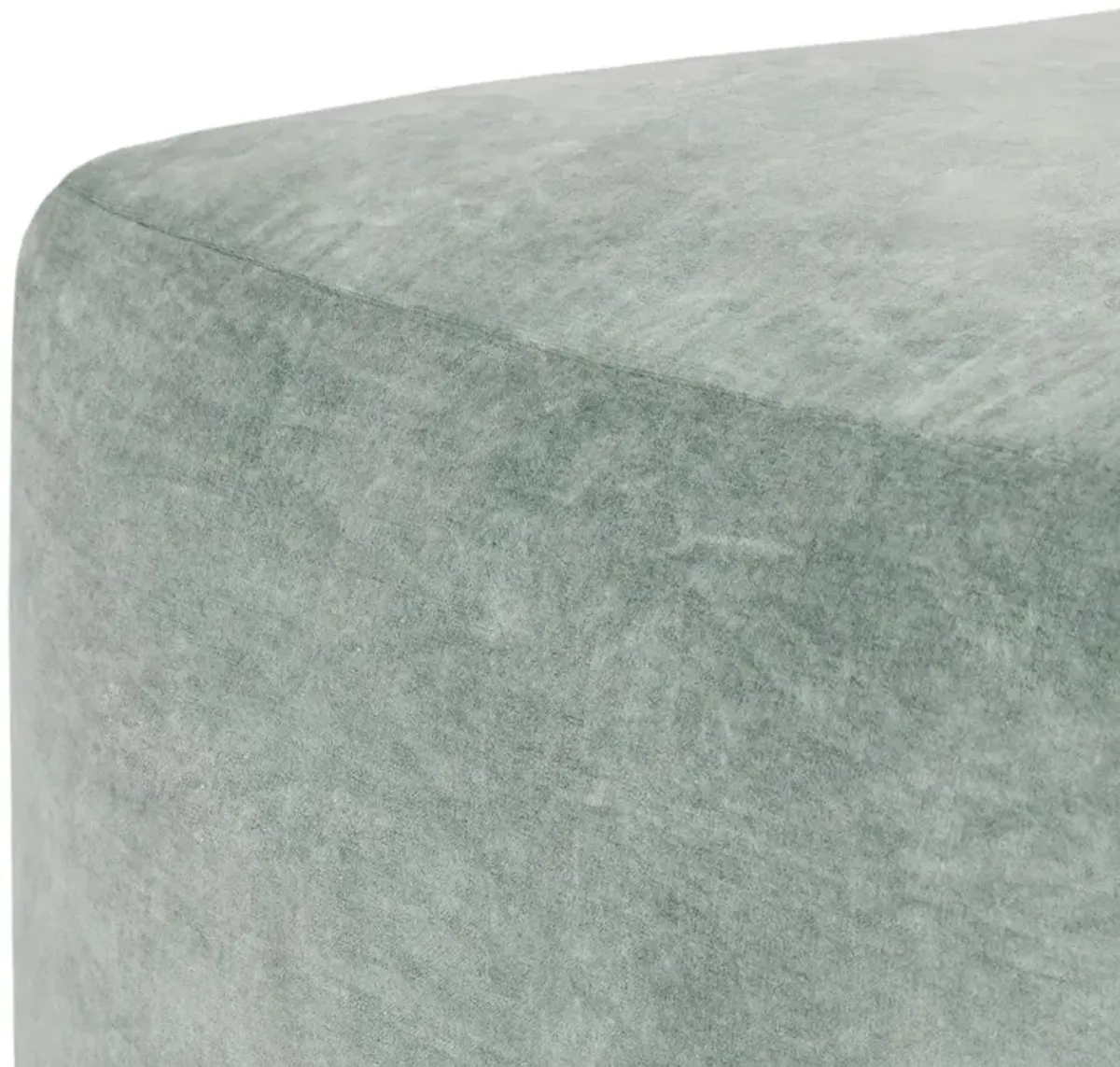 Heirloom Velvet Bay Green Pouf 18x18x14