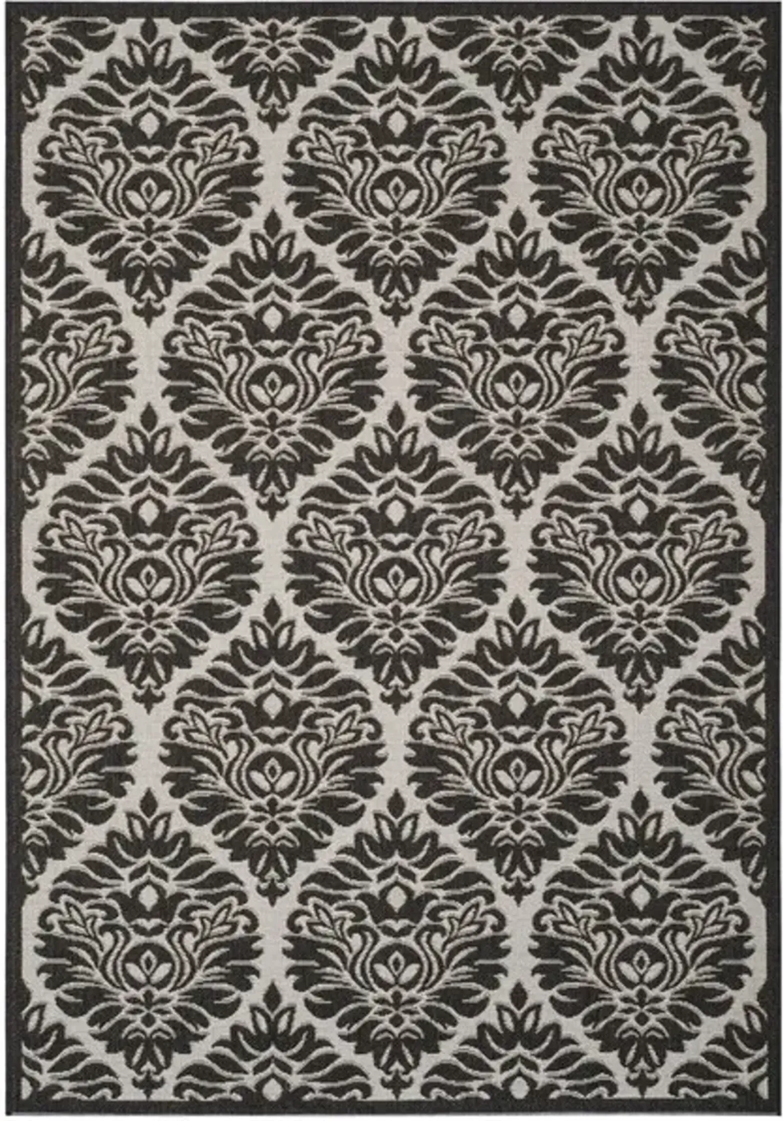 LINDEN 135 Collection LND135A-4 Light Grey / Charcoal 4' X 6'