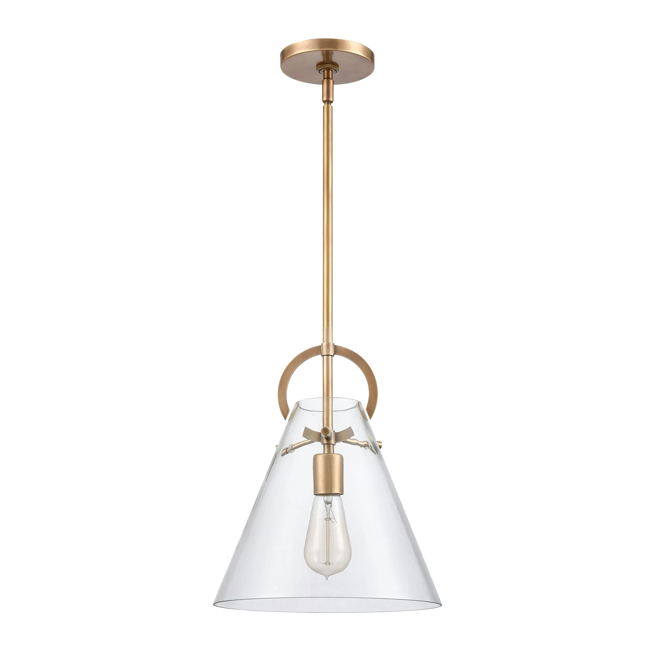 Gabby 11" Wide 1-Light Mini Pendant - Brass