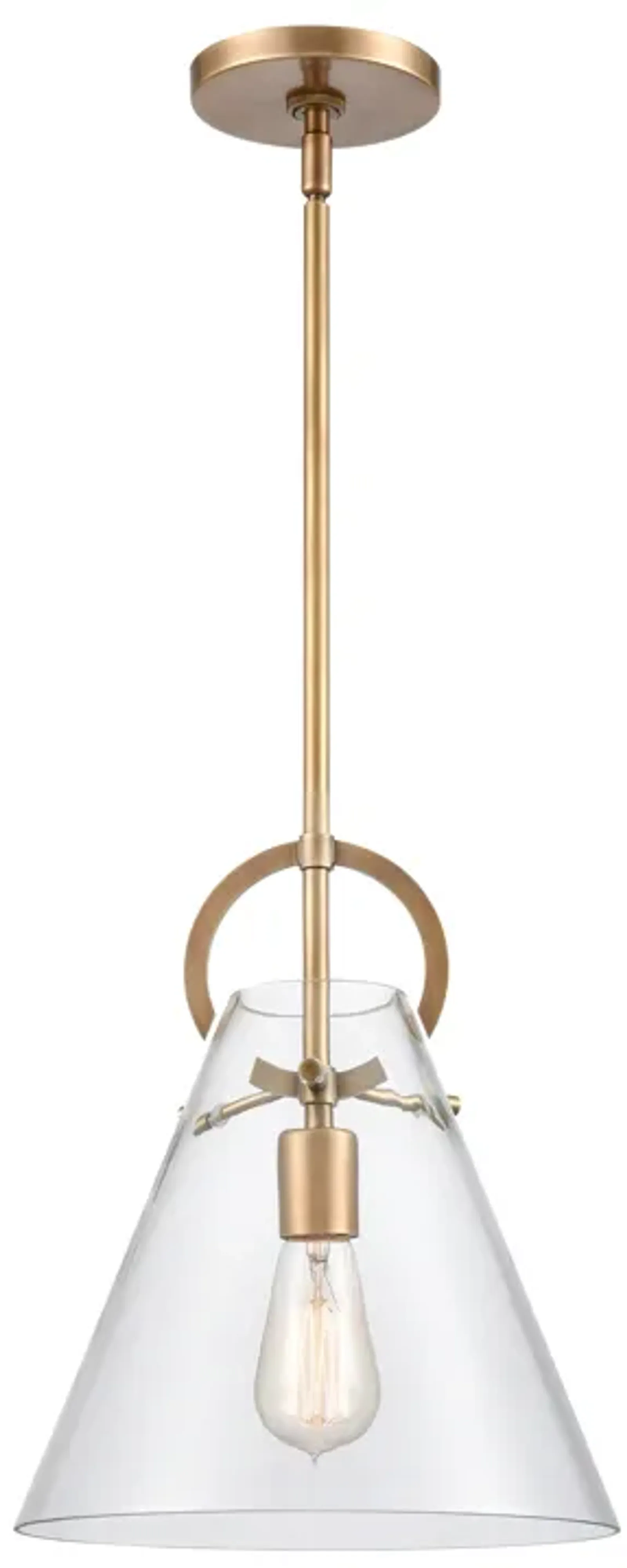 Gabby 11" Wide 1-Light Mini Pendant - Brass