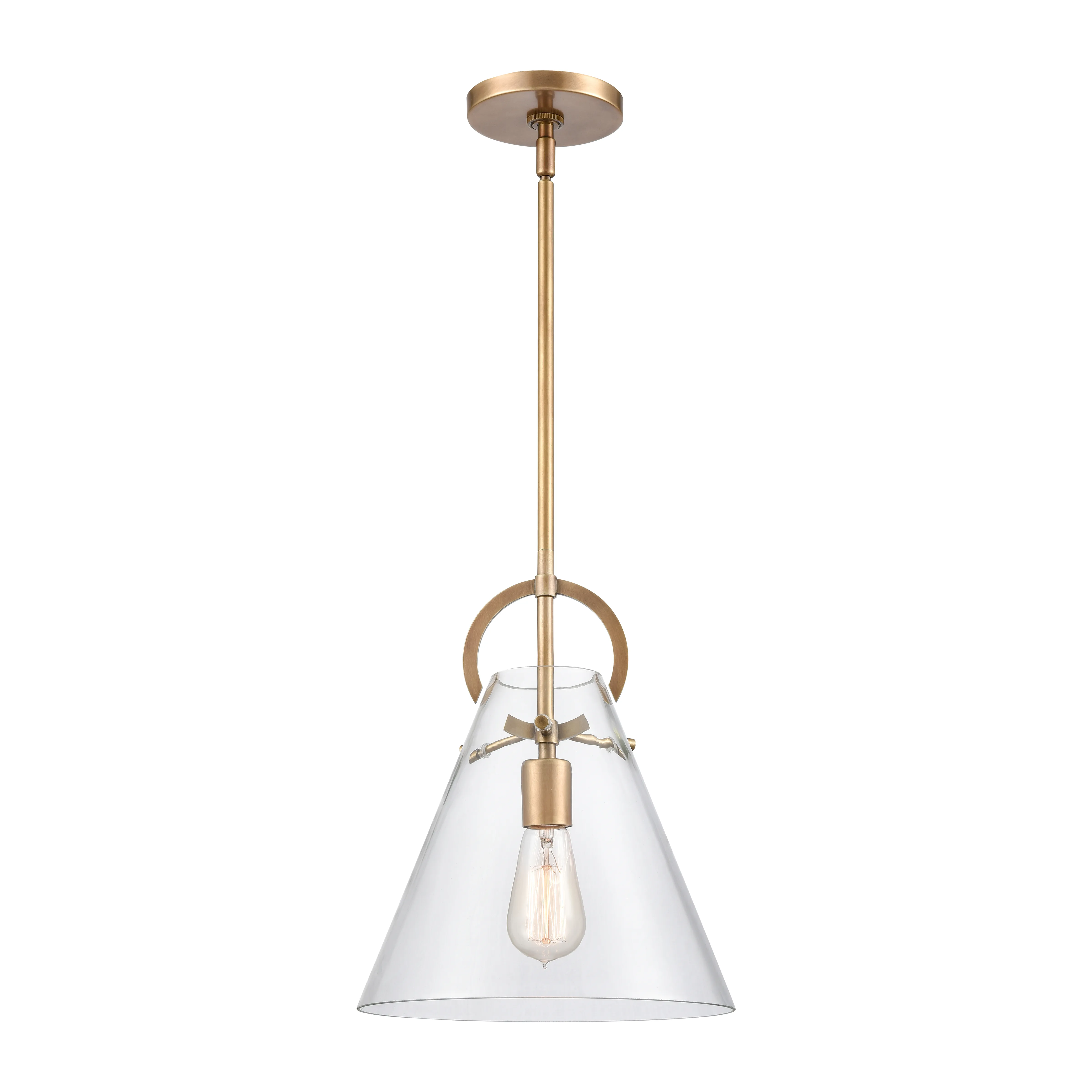 Gabby 11" Wide 1-Light Mini Pendant - Brass