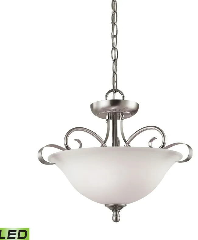 Brighton 16" Wide 2-Light Semi Flush Mount - Brushed Nickel