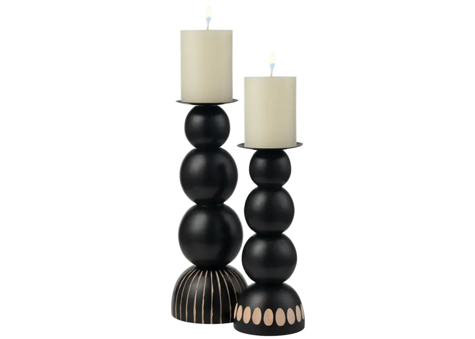 Dana Candleholder - Set of 2 Black