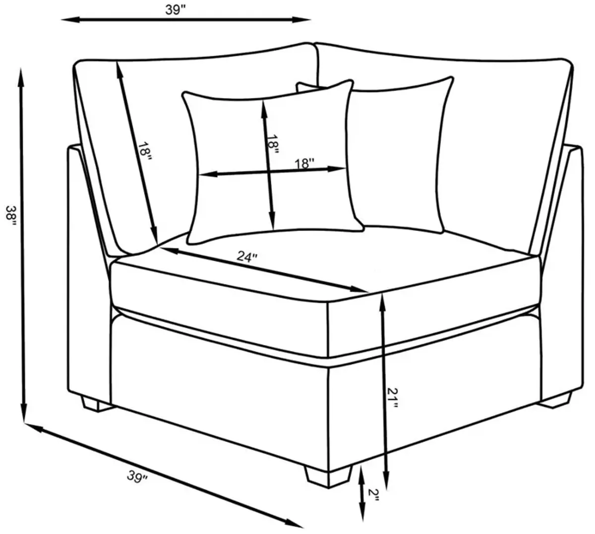 Cambria 5-piece Upholstered Modular Sectional Grey