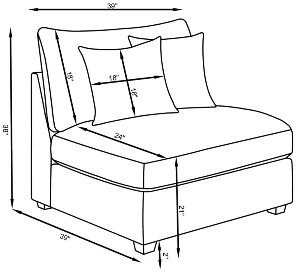 Cambria 5-piece Upholstered Modular Sectional Grey