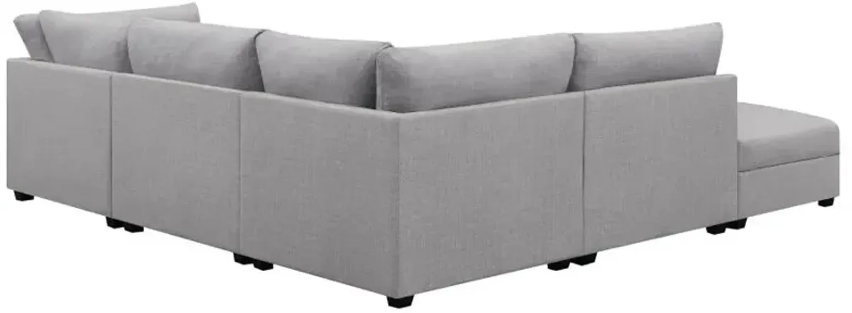 Cambria 5-piece Upholstered Modular Sectional Grey