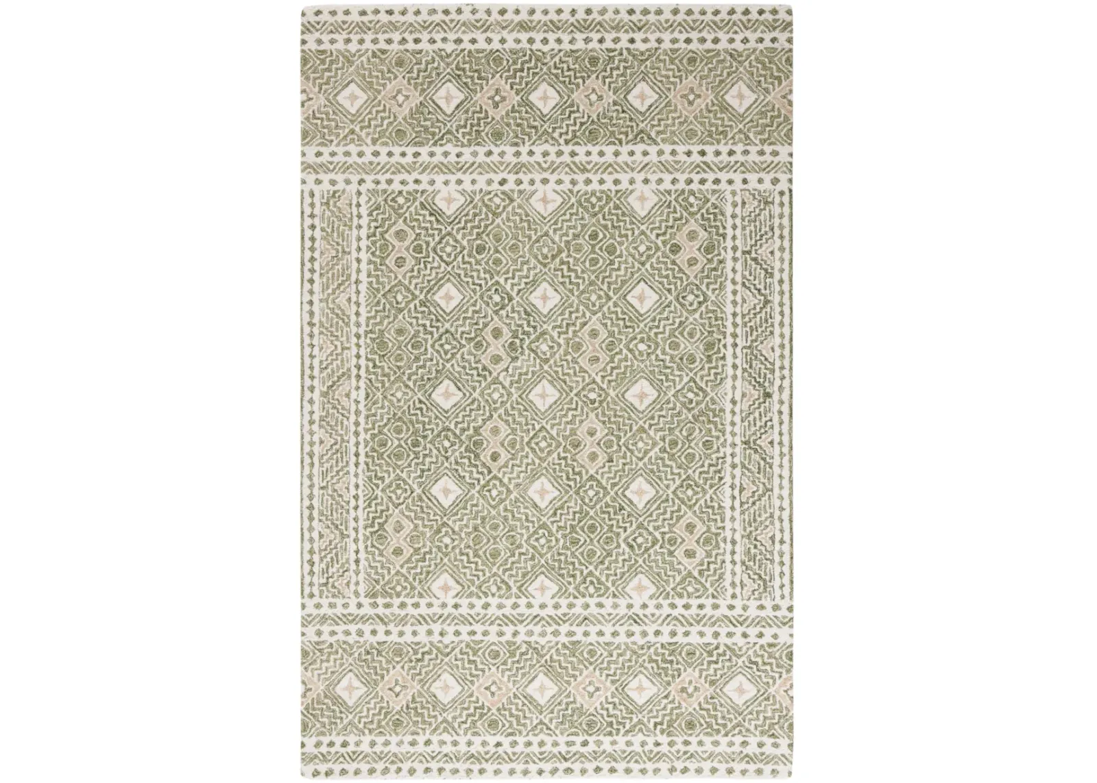 MICRO-LOOP 803 GREEN  4' x 6' Small Rectangle Rug