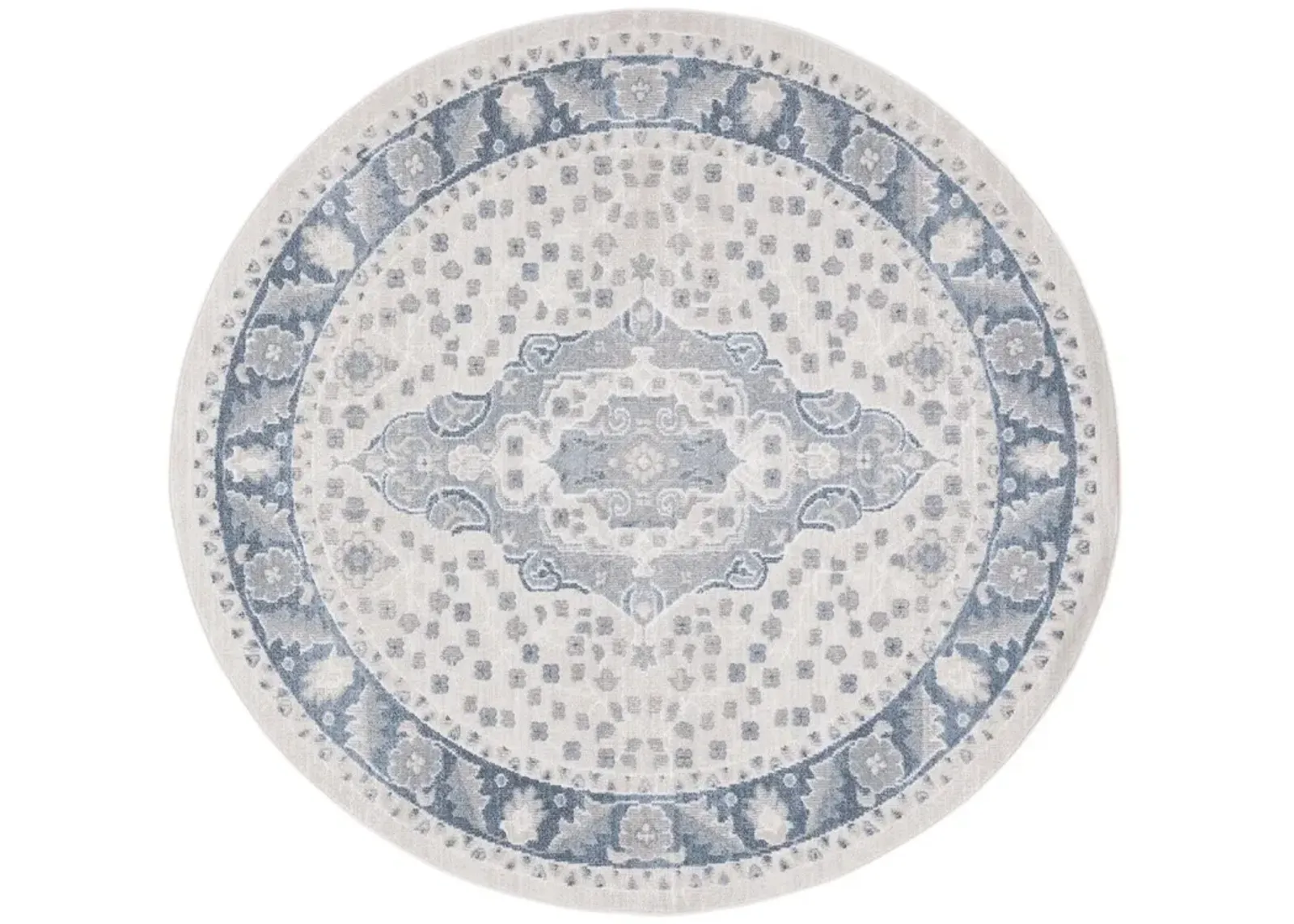 BLAIR WASHABLE 208 Blue 6'-7' X 6'-7' Round Round Rug