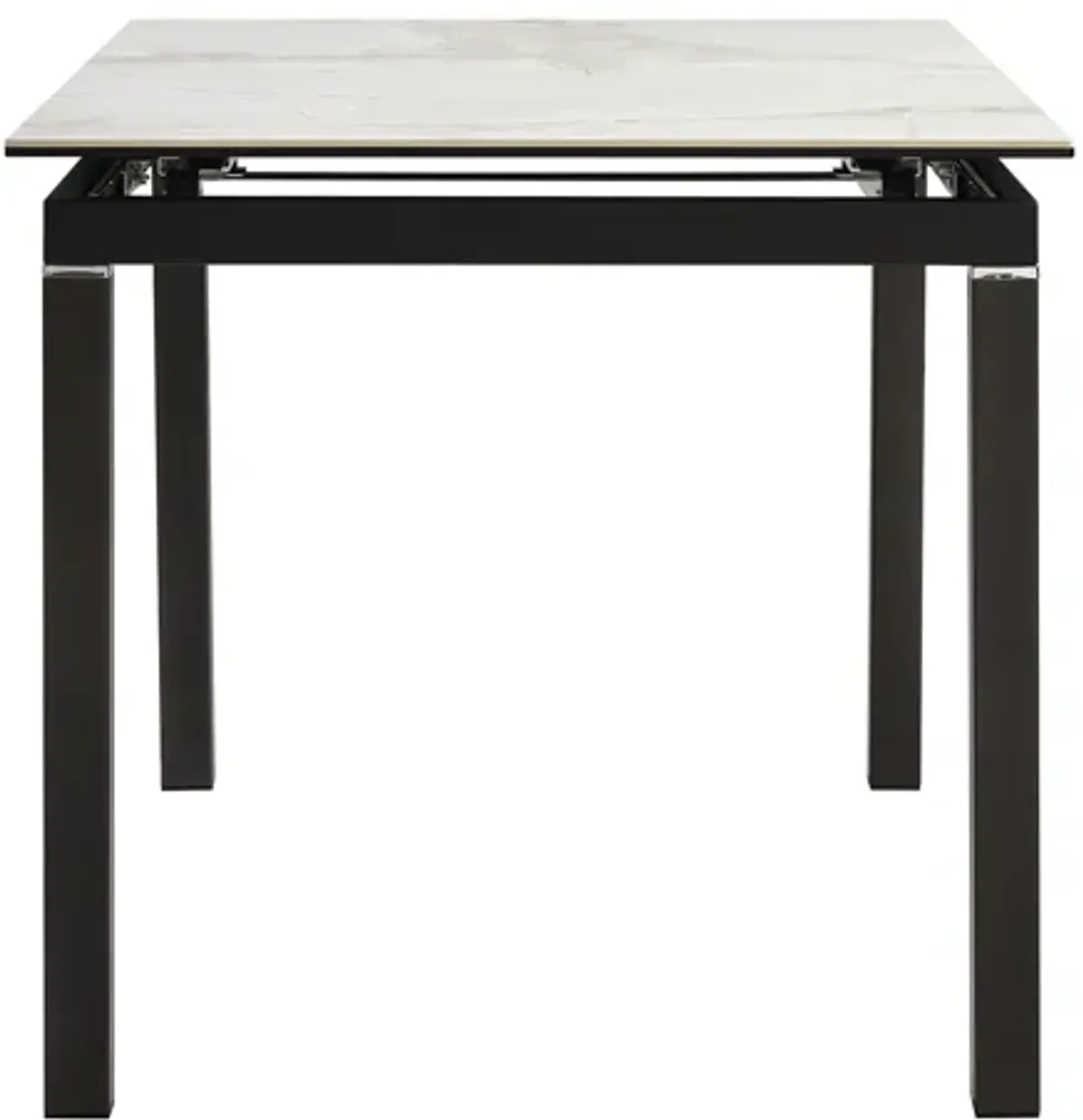 Giana Extendable Dining Table in Stone and Metal