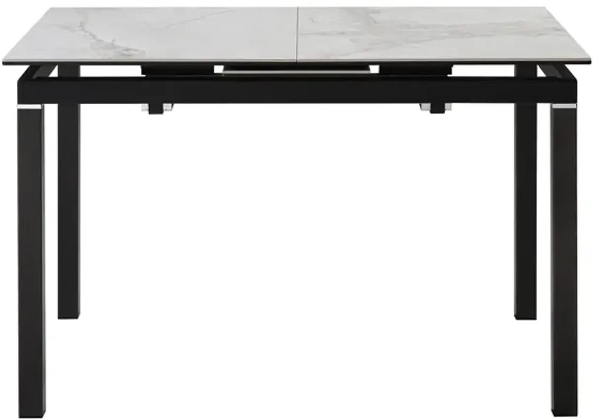 Giana Extendable Dining Table in Stone and Metal