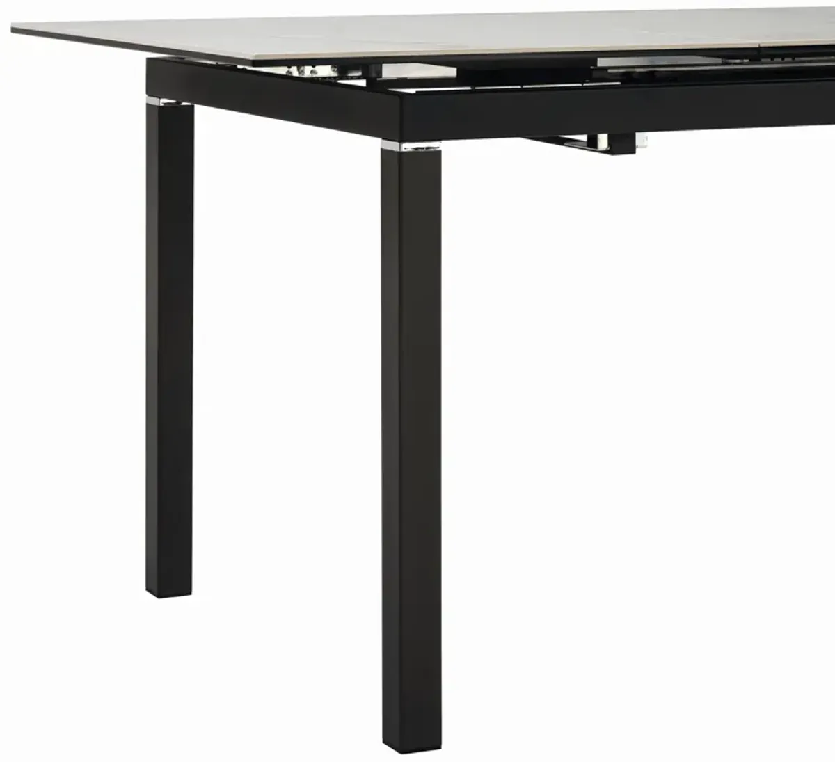 Giana Extendable Dining Table in Stone and Metal