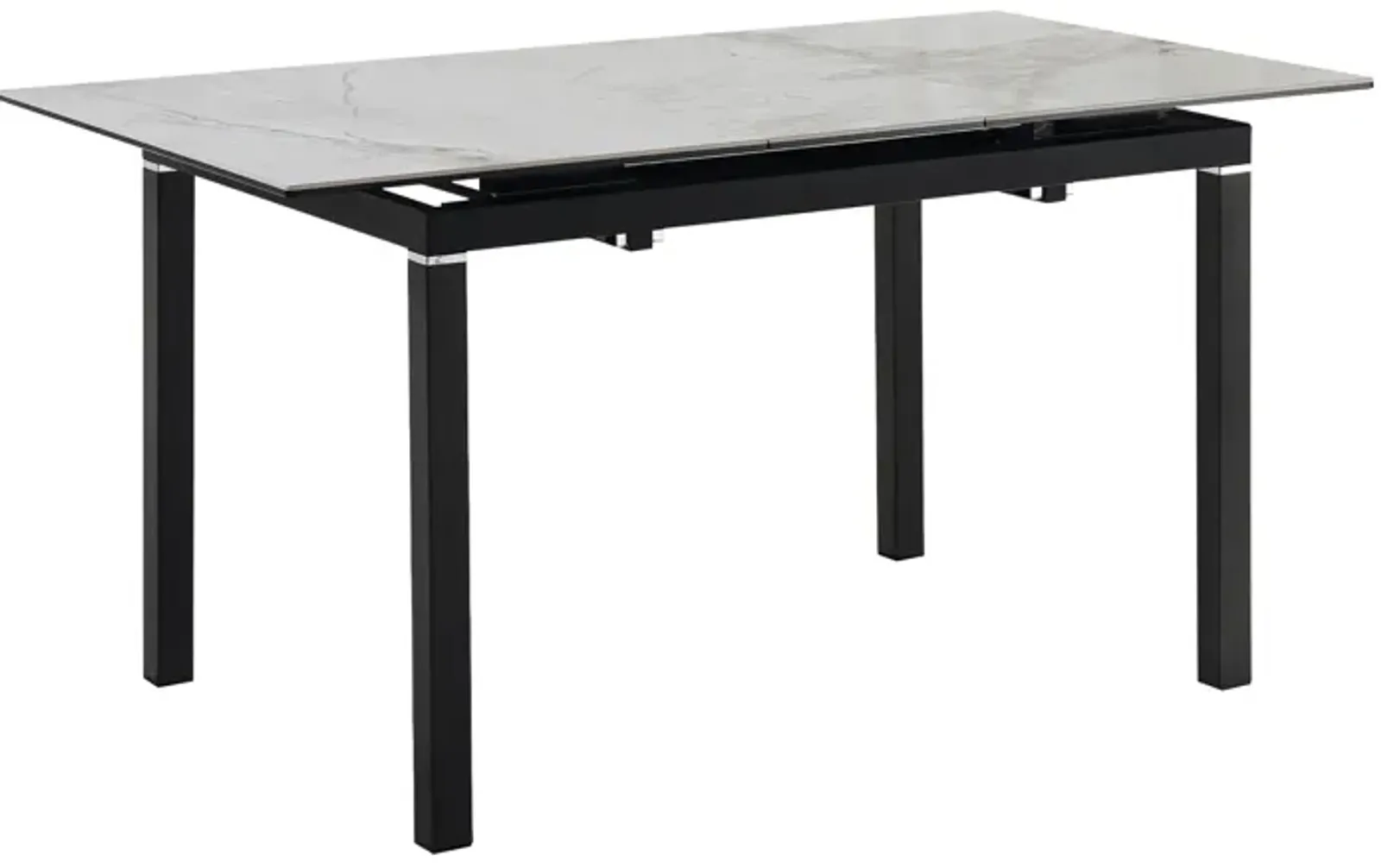 Giana Extendable Dining Table in Stone and Metal