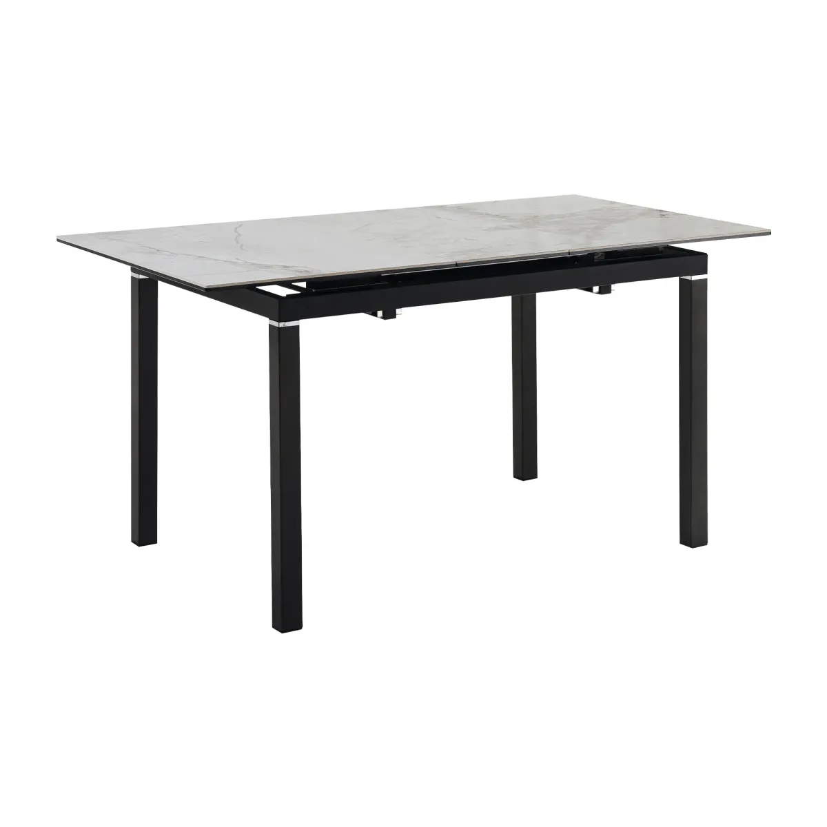 Giana Extendable Dining Table in Stone and Metal