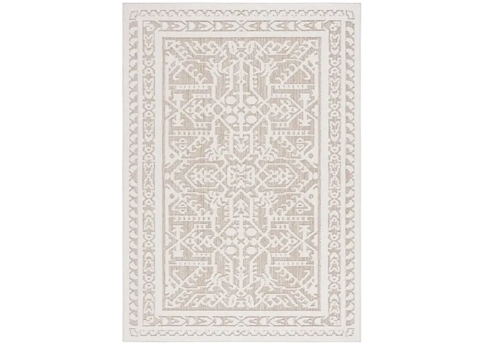 GLOBAL 222 Beige 9' X 12' Large Rectangle Rug