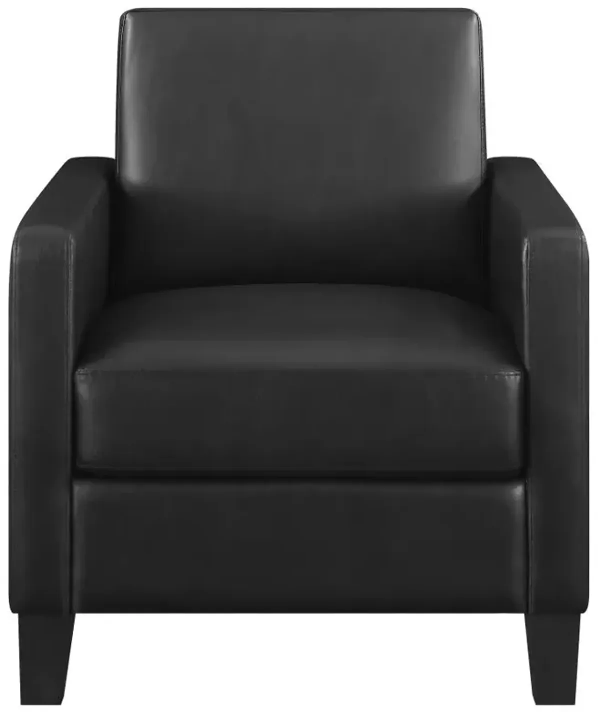 Julio Upholstered Accent Chair with Track Arms Black