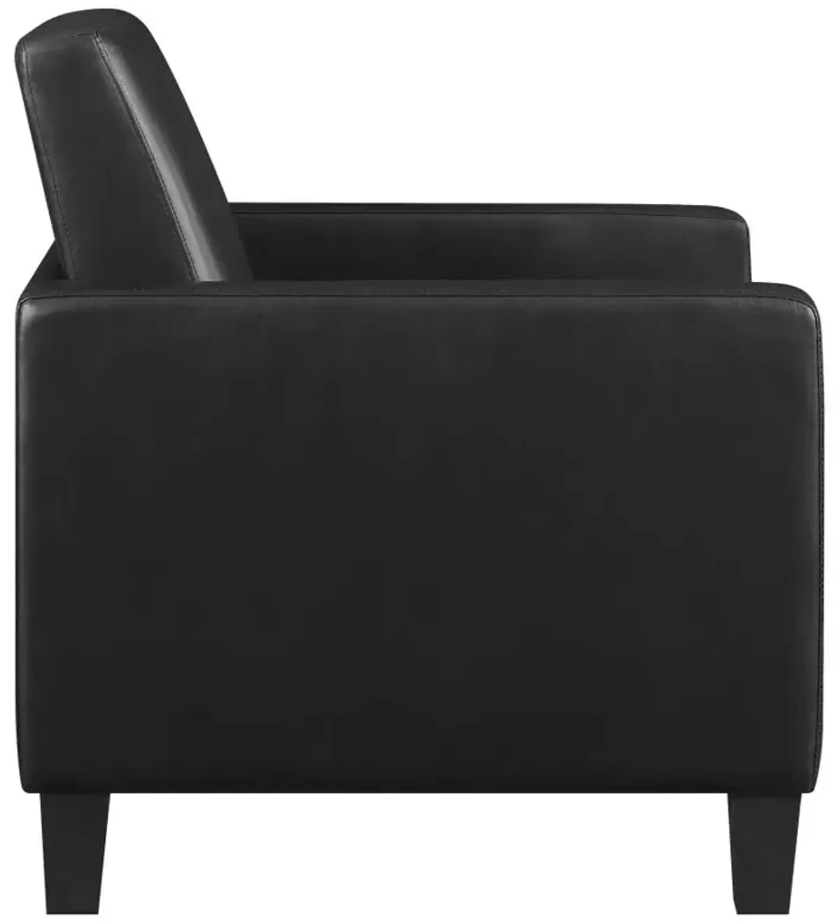 Julio Upholstered Accent Chair with Track Arms Black