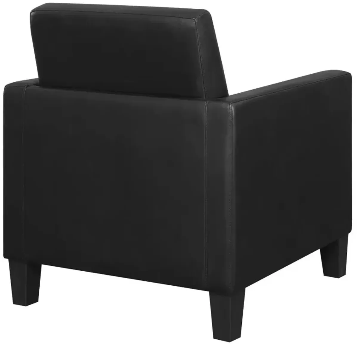 Julio Upholstered Accent Chair with Track Arms Black