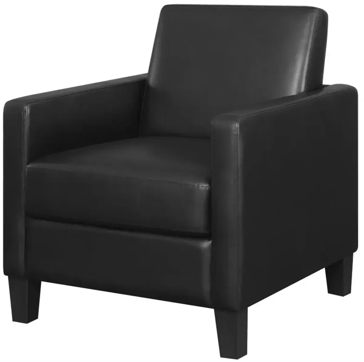 Julio Upholstered Accent Chair with Track Arms Black