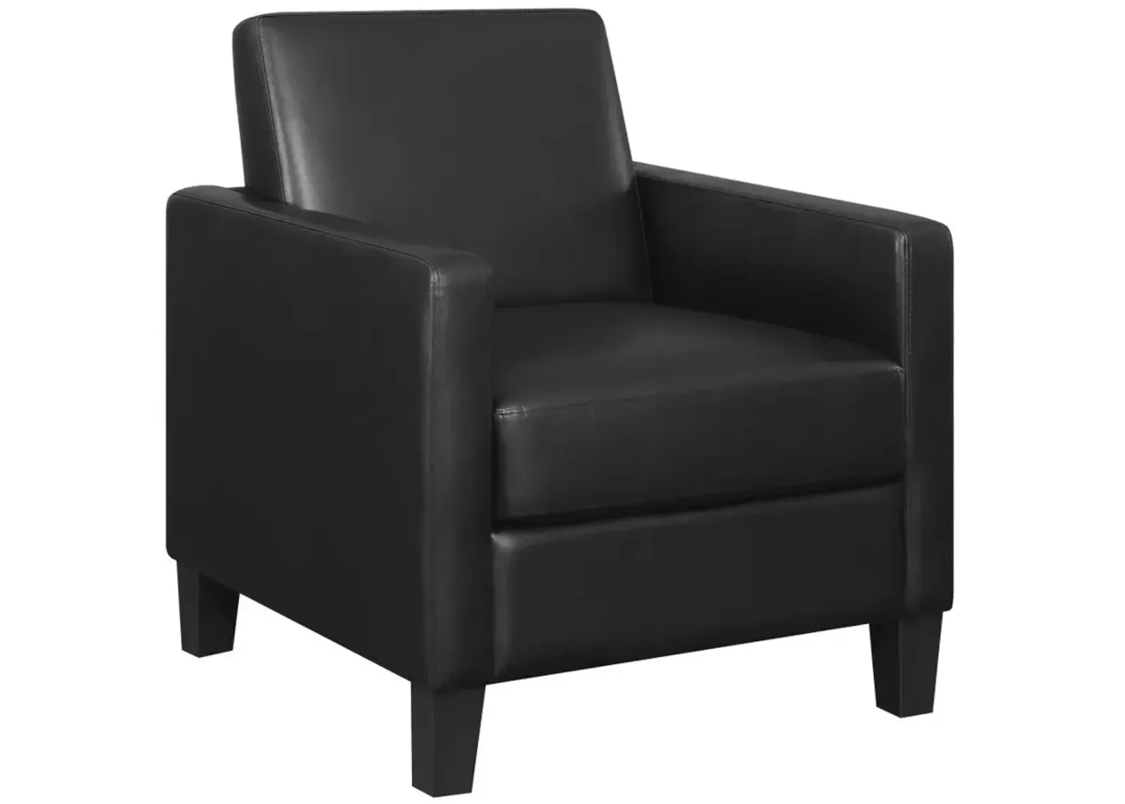 Julio Upholstered Accent Chair with Track Arms Black