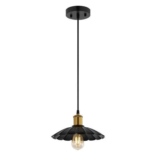 NOVAIRE, 10 INCH, BLACK/BRASS, IRON PENDANT