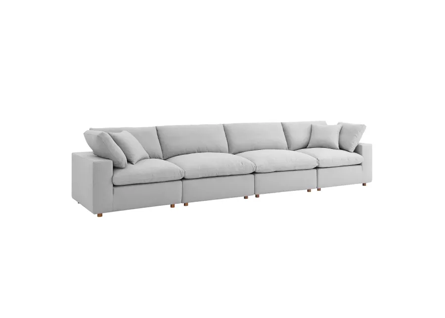 Commix Down Filled Overstuffed 4 Piece Modular Sofa