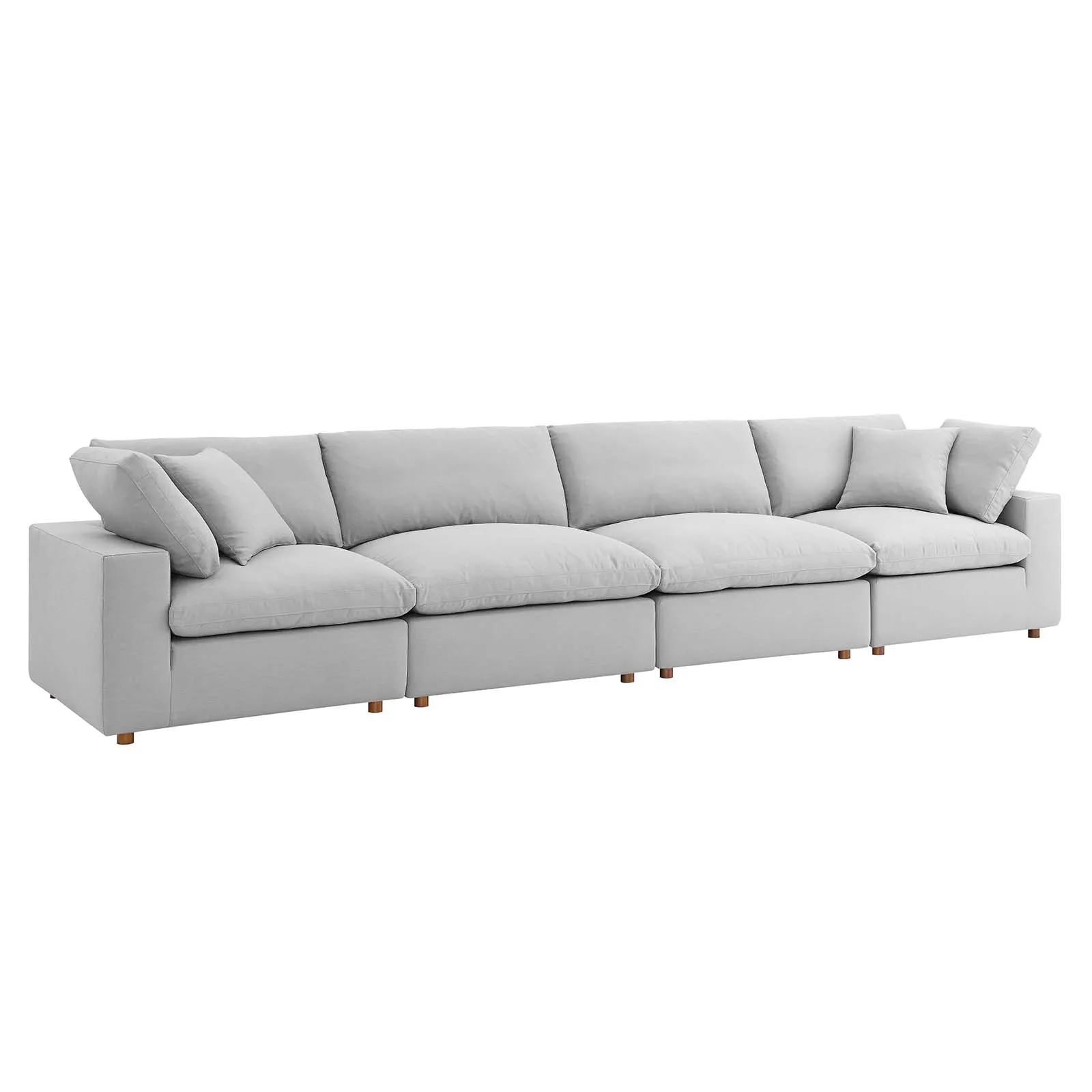 Commix Down Filled Overstuffed 4 Piece Modular Sofa