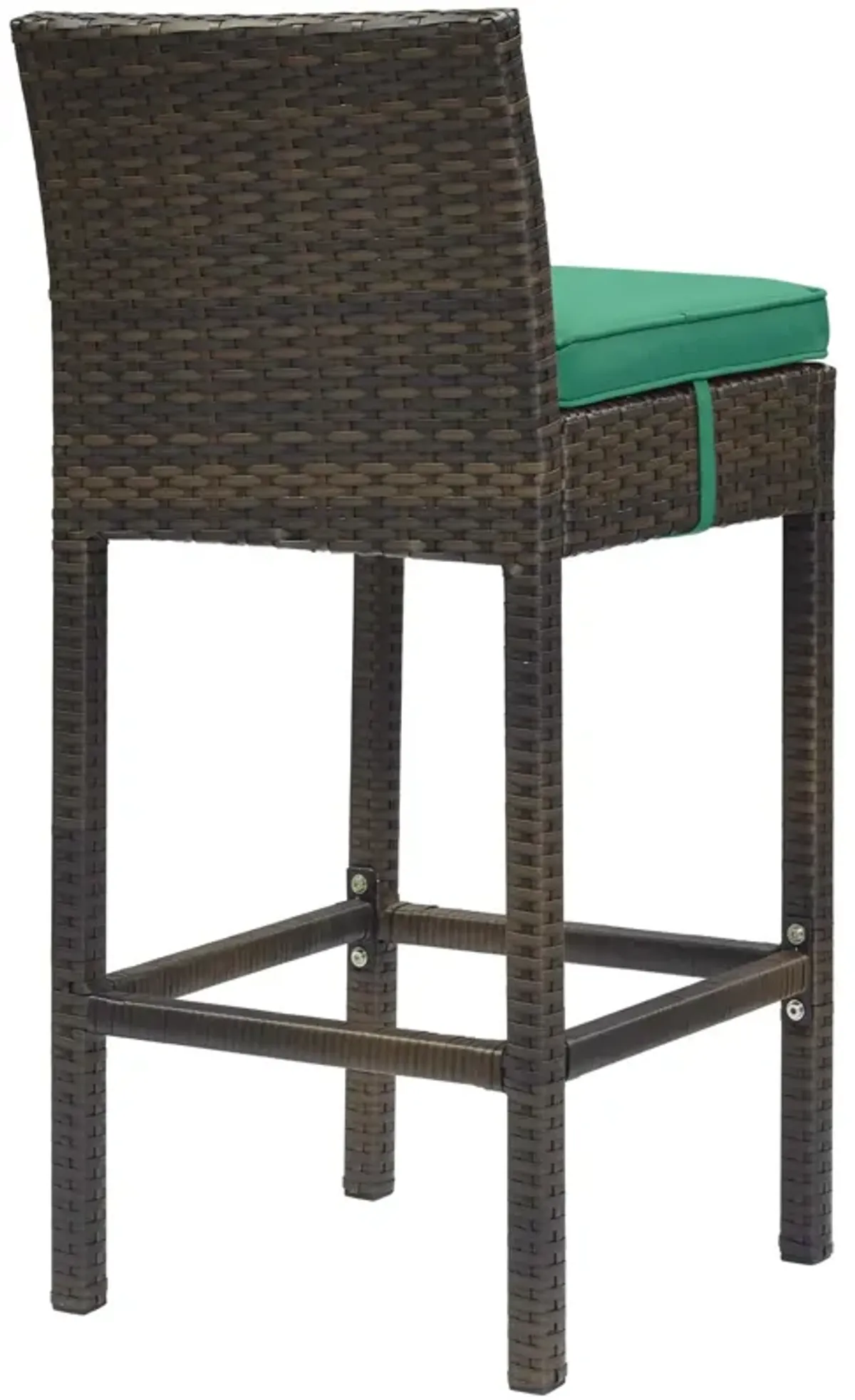 Conduit Bar Stool Outdoor Patio Wicker Rattan Set of 2