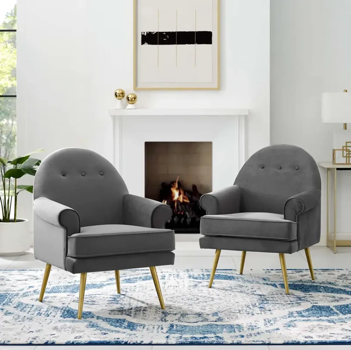 Revive Armchair Performance Velvet Set of 2