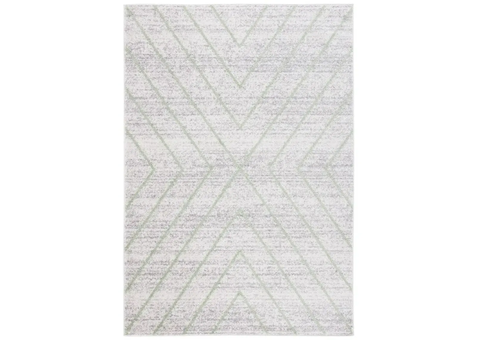 ADIRONDACK Contemporary Grey / Green 3' X 5' Powerloomed Rug