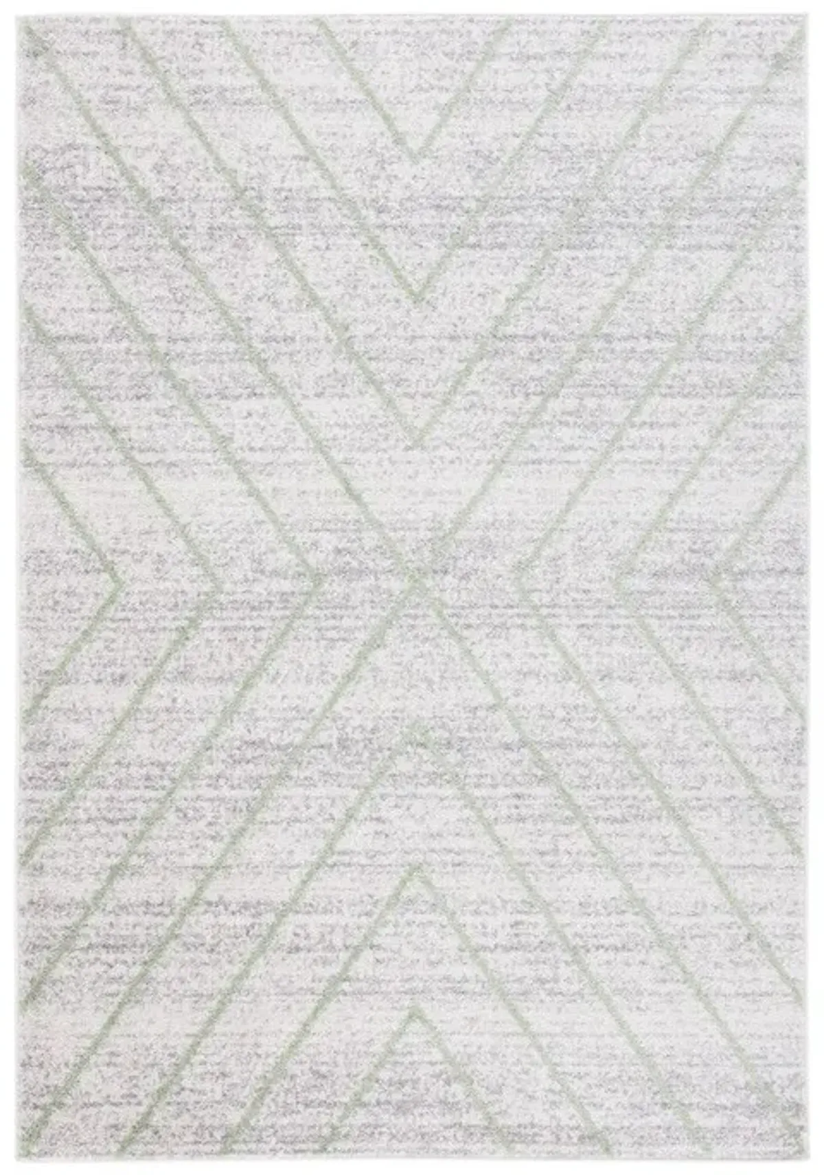 ADIRONDACK Contemporary Grey / Green 3' X 5' Powerloomed Rug