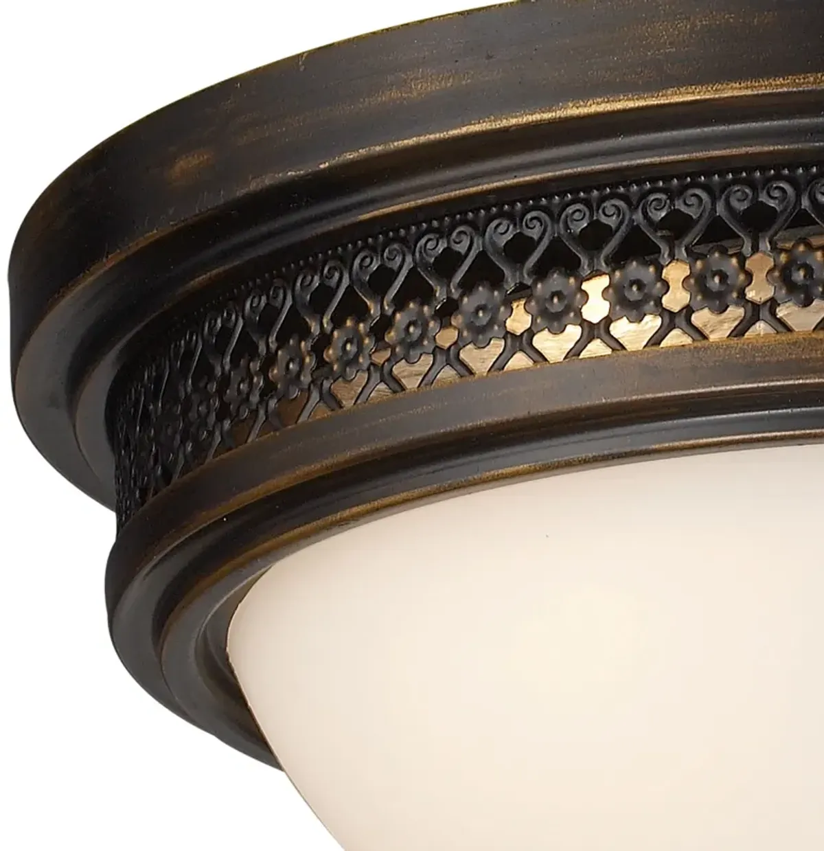 Flushmounts 13" Wide 2-Light Flush Mount - Deep Rust