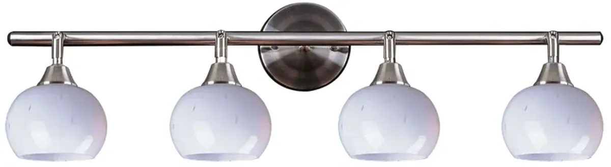 Mela 30'' Wide 4-Light Sconce - Simply White Glass