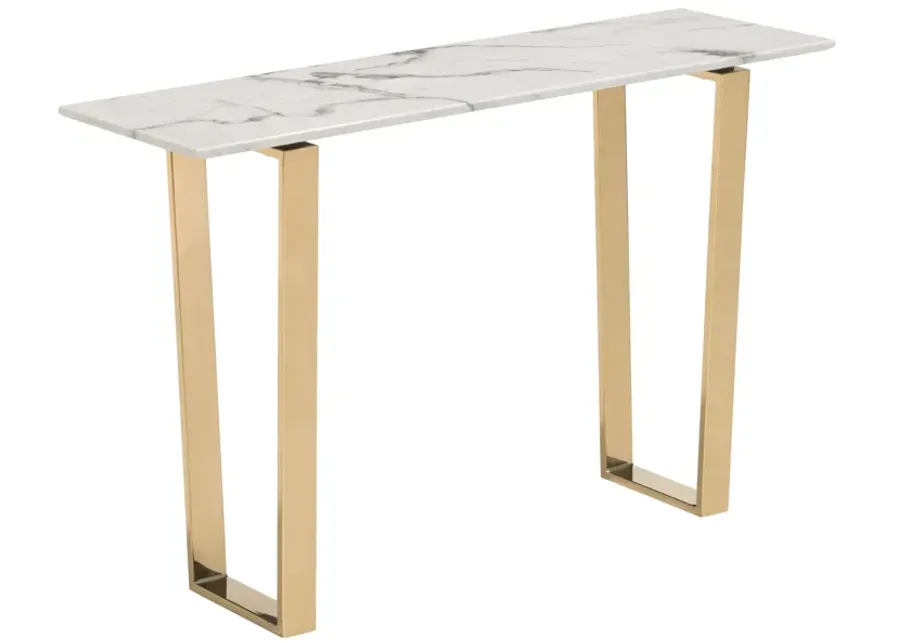 Atlas Console Table White & Gold