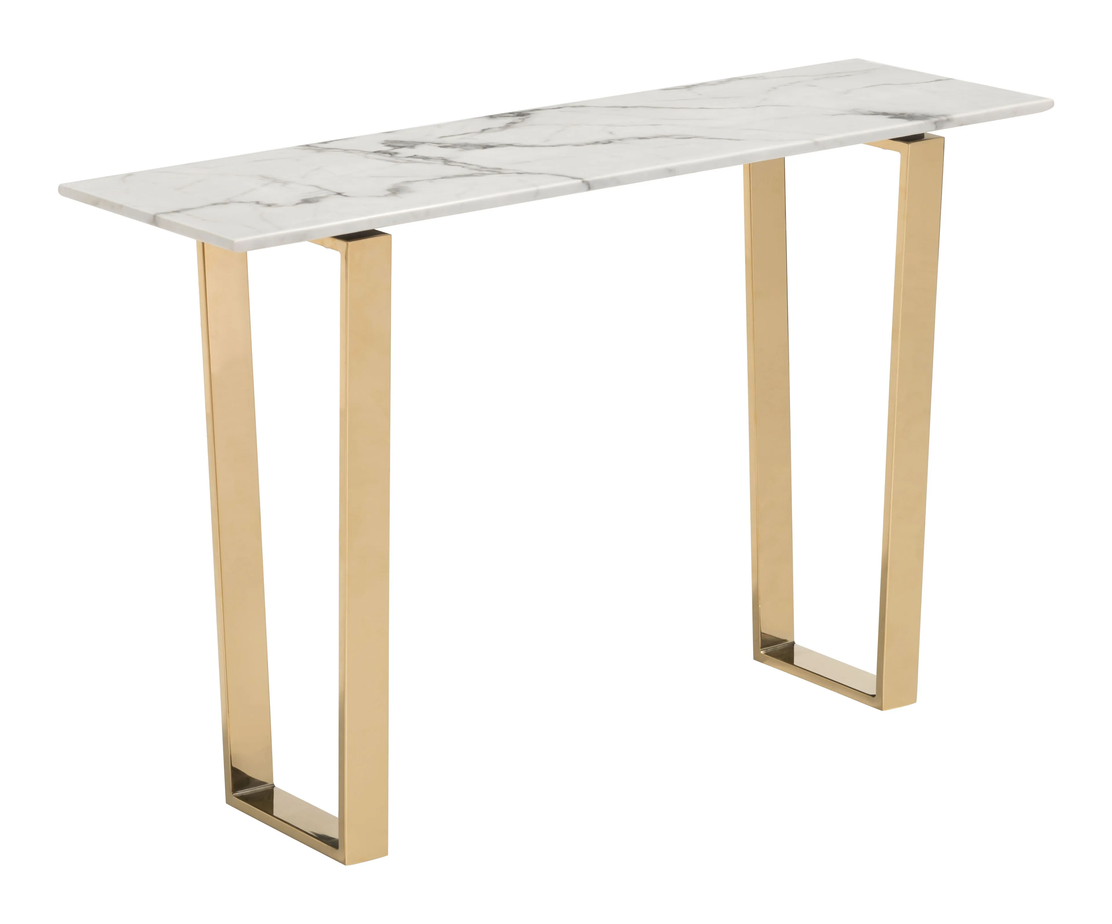 Atlas Console Table White & Gold