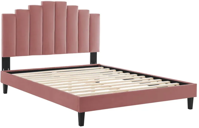 Elise King Performance Velvet Platform Bed