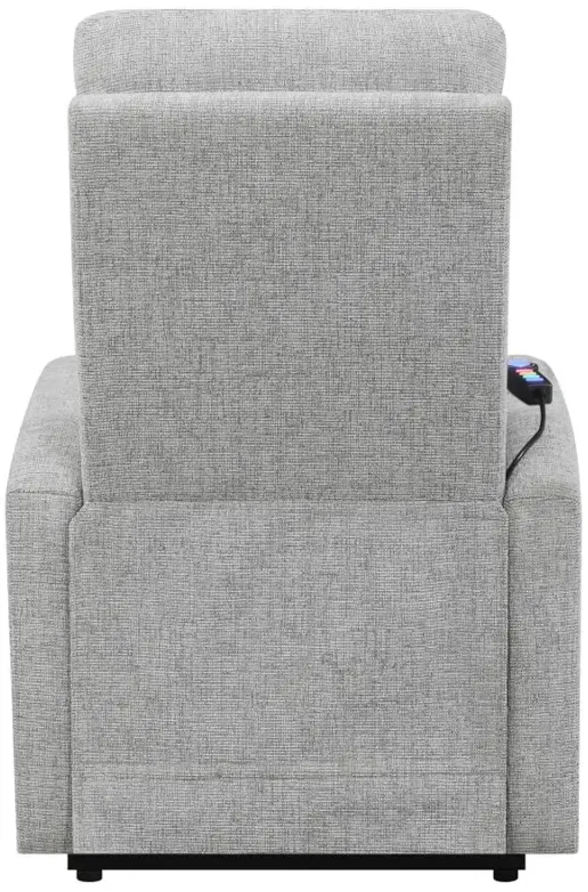 Howie Tufted Upholstered Power Lift Recliner Grey