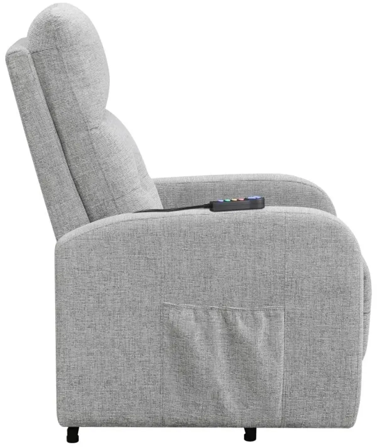 Howie Tufted Upholstered Power Lift Recliner Grey