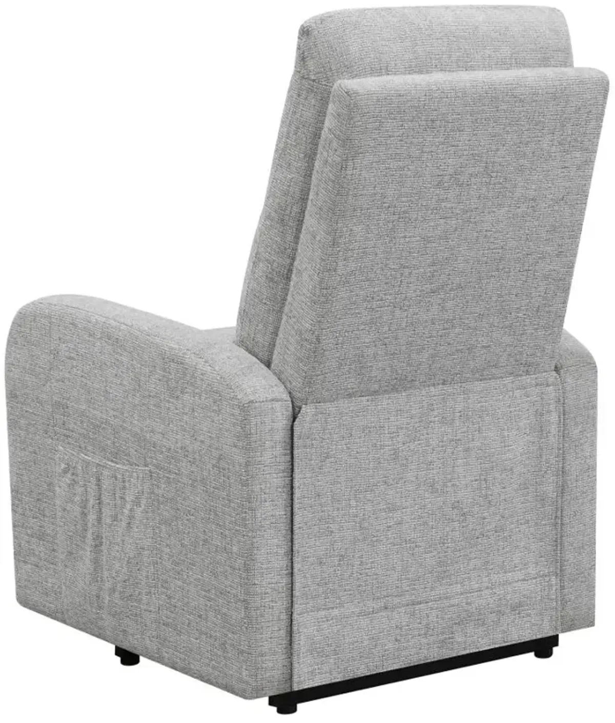 Howie Tufted Upholstered Power Lift Recliner Grey