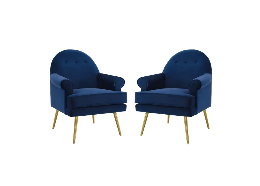 Revive Armchair Performance Velvet Set of 2