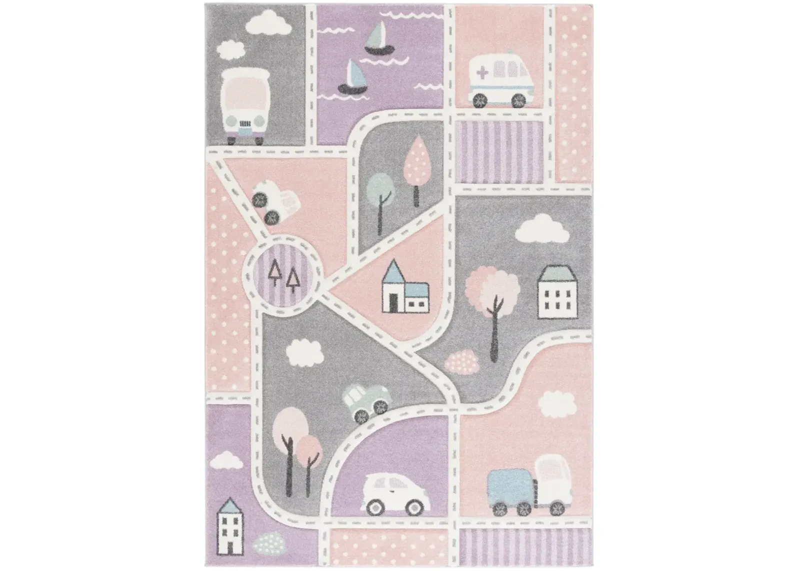 CAROUSEL KIDS 193 GREY  4' x 6' Small Rectangle Rug