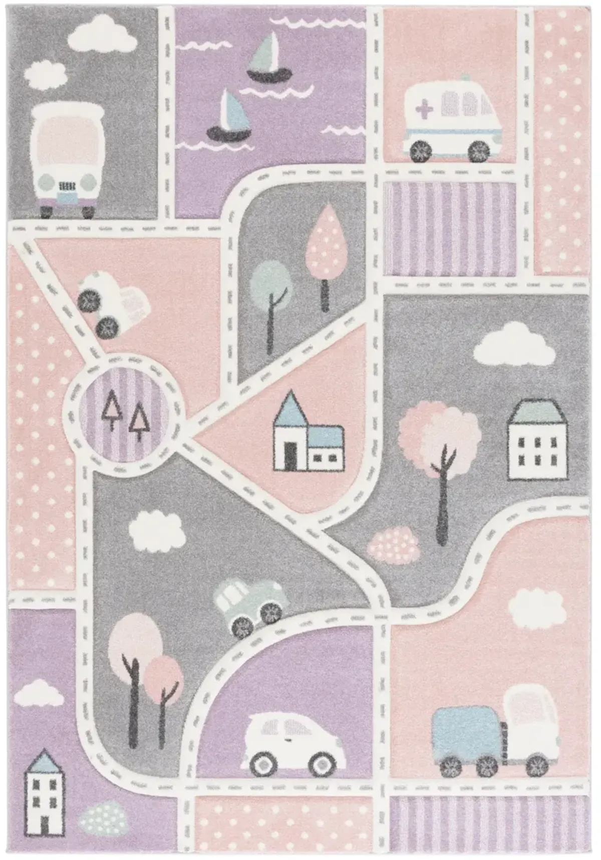 CAROUSEL KIDS 193 GREY  4' x 6' Small Rectangle Rug