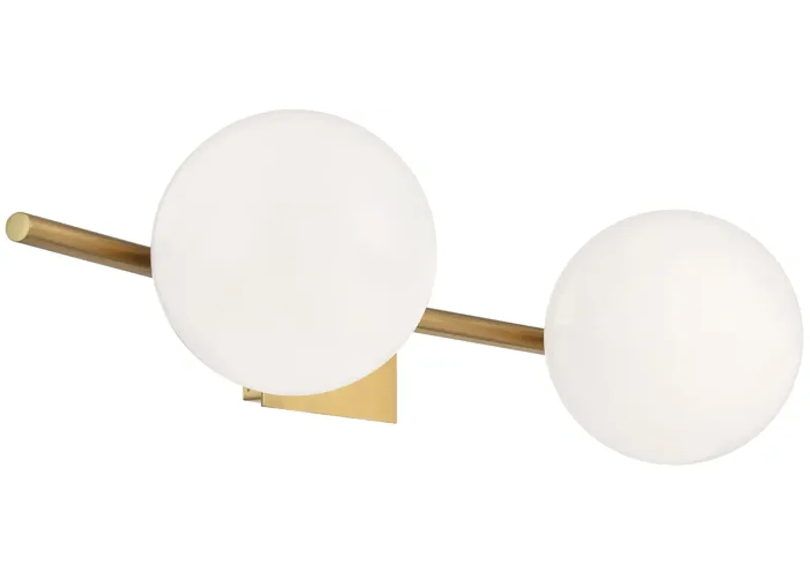 Perch 2 Light Indoor Wall Sconce - Satin Brass